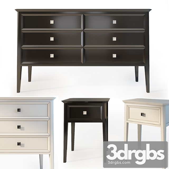 Chest of drawers and dresser. the werby ellington. dresser nightstand. 2 3dsmax Download - thumbnail 1