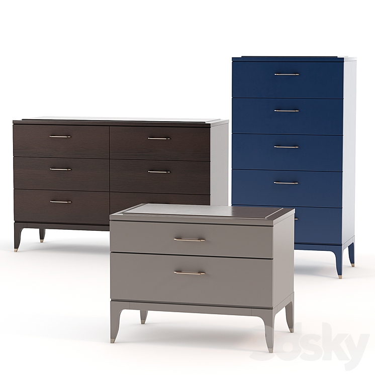 Chest of drawers and sideboard SELVA DELANO 3DS Max - thumbnail 1