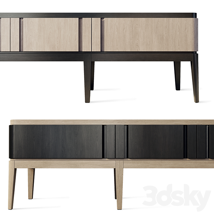 Chest of drawers and TV cabinet line Ellipse Furniture 3DS Max - thumbnail 2