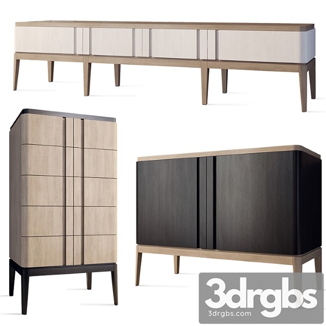 Chest of drawers and tv cabinet line ellipse furniture - thumbnail 1