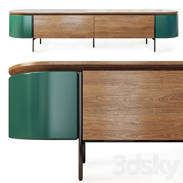 Chest of drawers and TV stand Modern 02. Sideboard Tvstand by LaLume 3DS Max Model - thumbnail 2