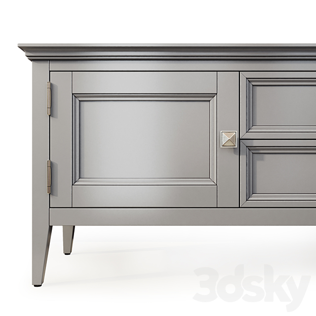 Chest of drawers and TV stand RFS Brooklyn. Tvstand dresser by MebelMoscow 3DS Max Model - thumbnail 3