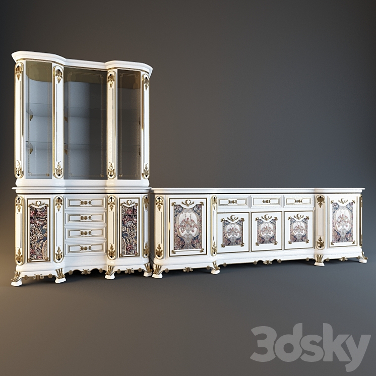 chest of drawers and wardrobe Sillik 3DS Max - thumbnail 1