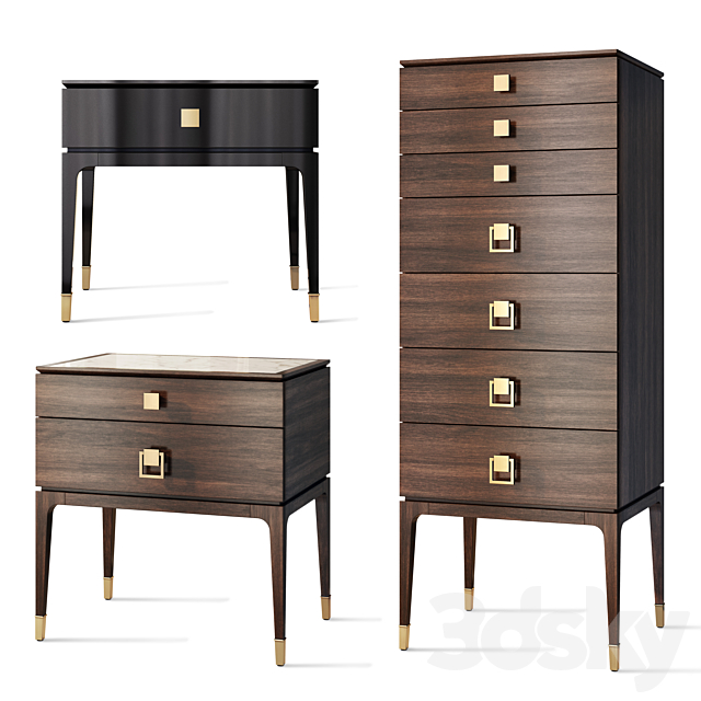 Chest of drawers bedside table Nara Galimberti Nino 3ds Max - thumbnail 1