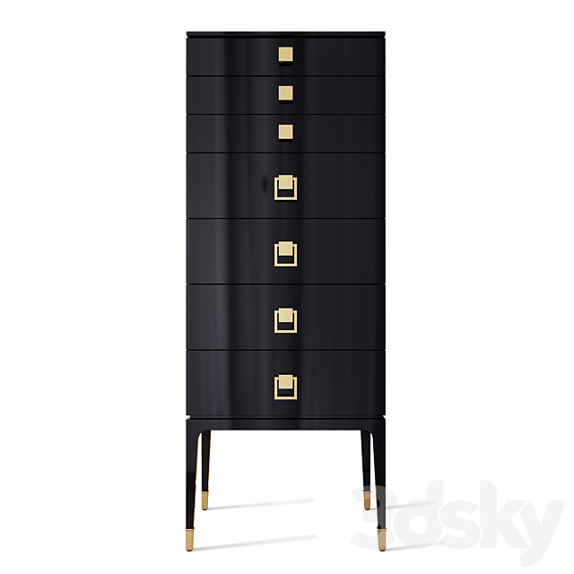 Chest of drawers bedside table Nara Galimberti Nino 3ds Max - thumbnail 2