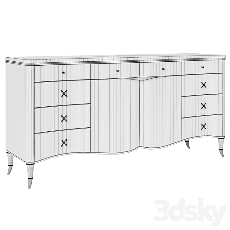 Chest of drawers Belle Of The Ball Caracole 3DS Max Model - thumbnail 2