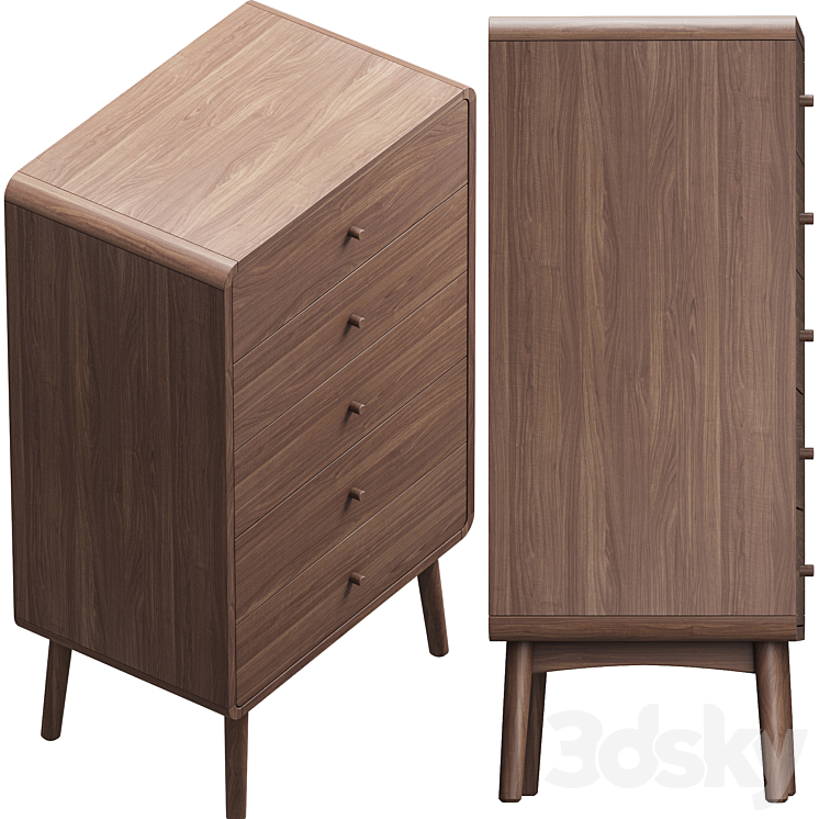 Chest of drawers BOWEN 5 3DS Max Model - thumbnail 2