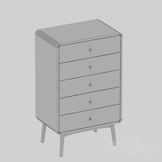 Chest of drawers BOWEN 5 3DSMax File - thumbnail 3