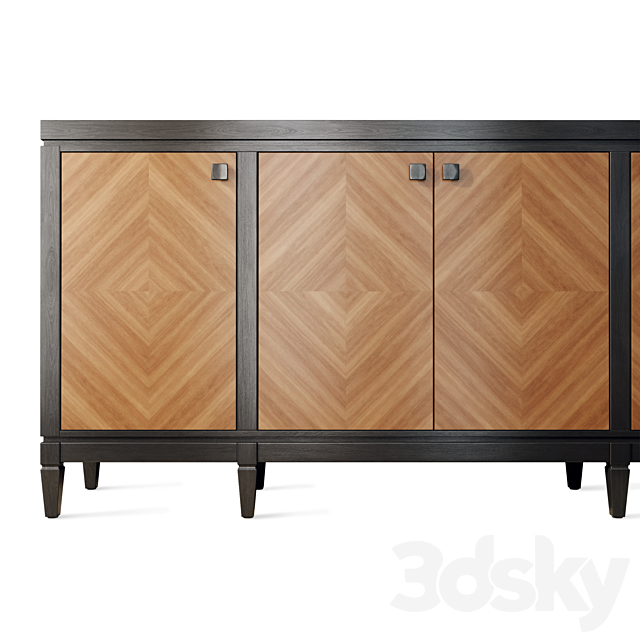 Chest of drawers buffet Foxtrot Siver Dresser sideboard 3ds Max - thumbnail 2