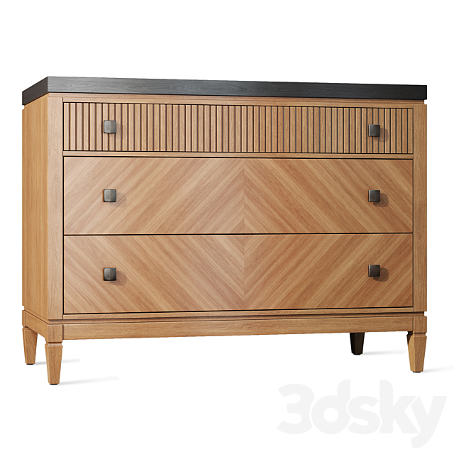 Chest of drawers buffet Foxtrot Siver Dresser sideboard 3ds Max - thumbnail 3