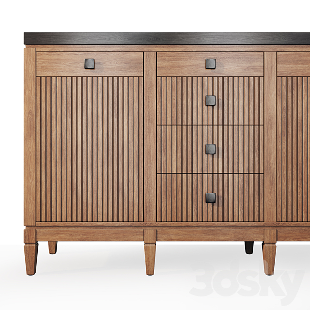 Chest of drawers buffet Foxtrot Siver Dresser sideboard 3ds Max - thumbnail 2