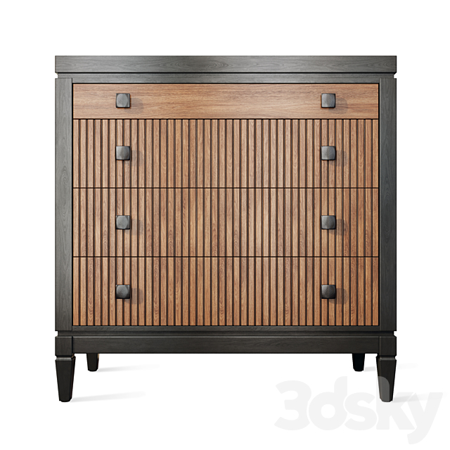 Chest of drawers buffet Foxtrot Siver Dresser sideboard 3ds Max - thumbnail 3