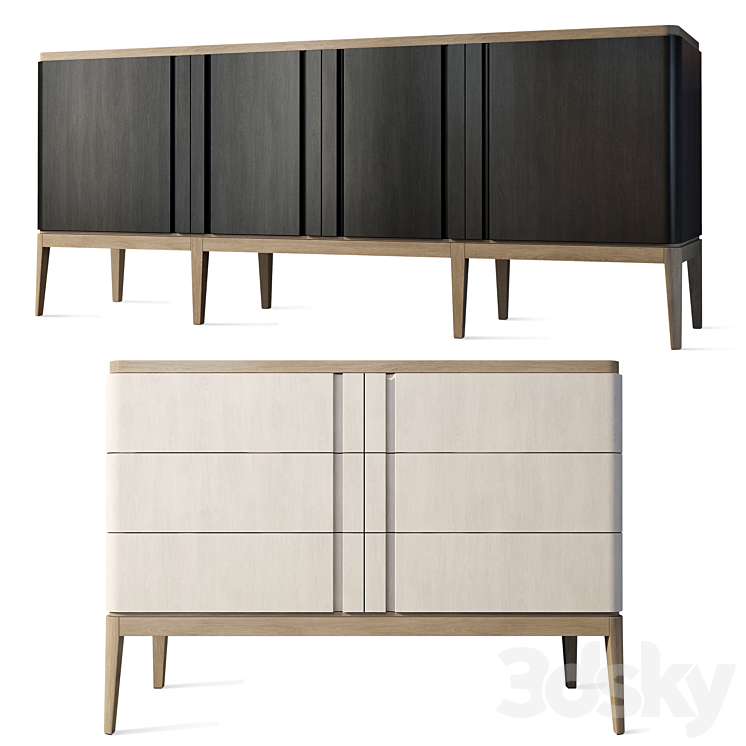 Chest of drawers buffet sideboard dresser Icons Panormo 3DS Max Model - thumbnail 1