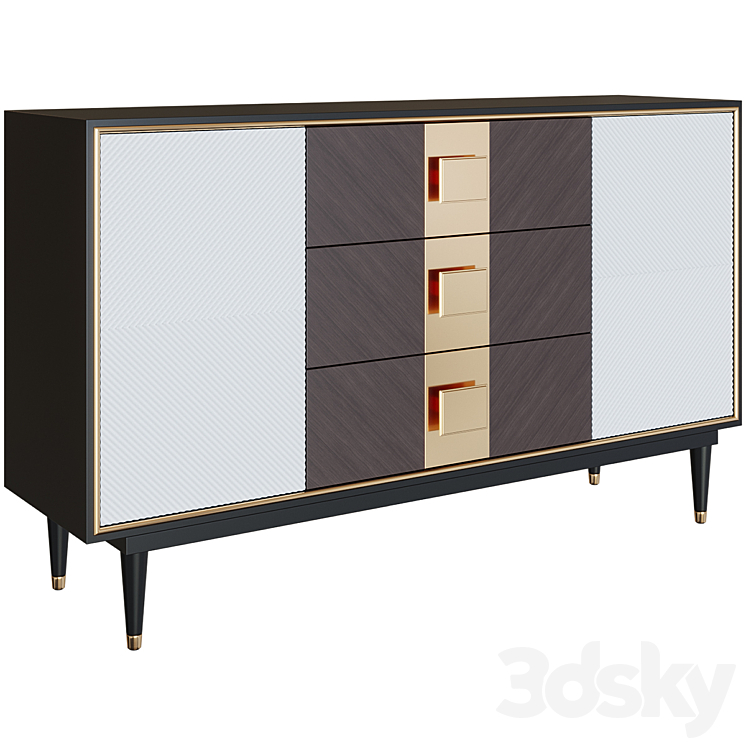 Chest of drawers Chapin Sideboard 3DS Max Model - thumbnail 1