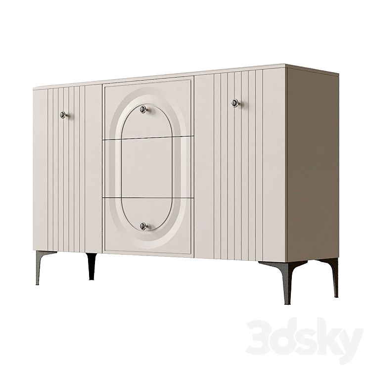 Chest of drawers Constance 3DS Max Model - thumbnail 3