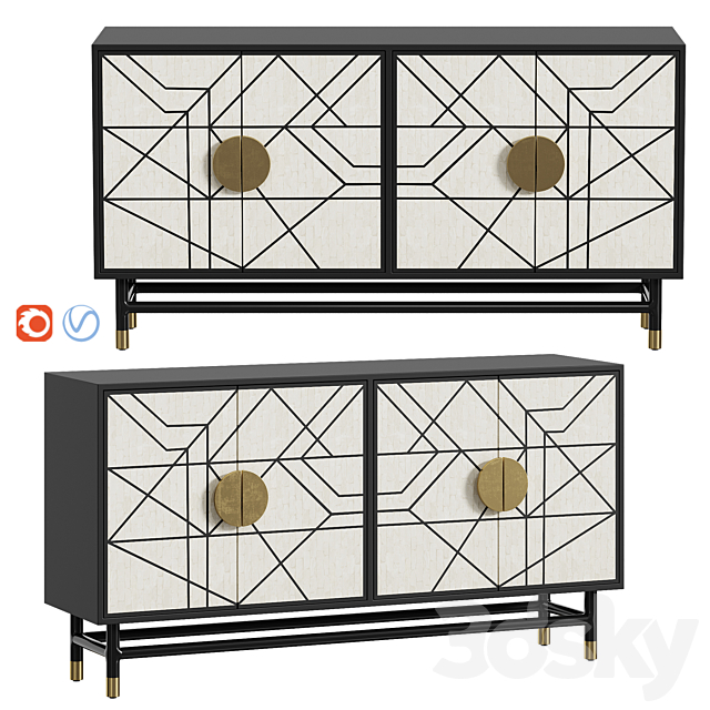 Chest of drawers Credenza Kare Design 3ds Max - thumbnail 1