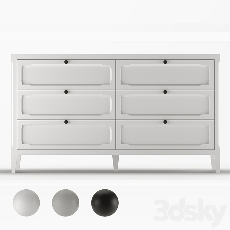 Chest of drawers Eugénie LA REDOUTE INTERIEURS 3DS Max - thumbnail 1