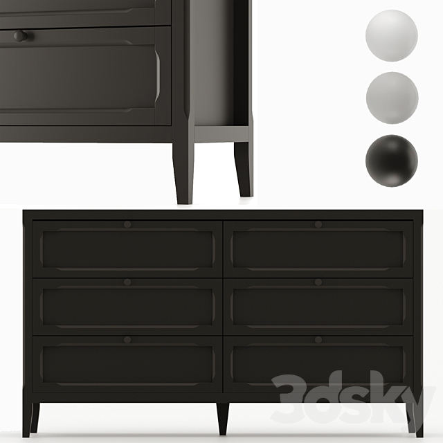 Chest of drawers Eugénie LA REDOUTE INTERIEURS 3DSMax File - thumbnail 2