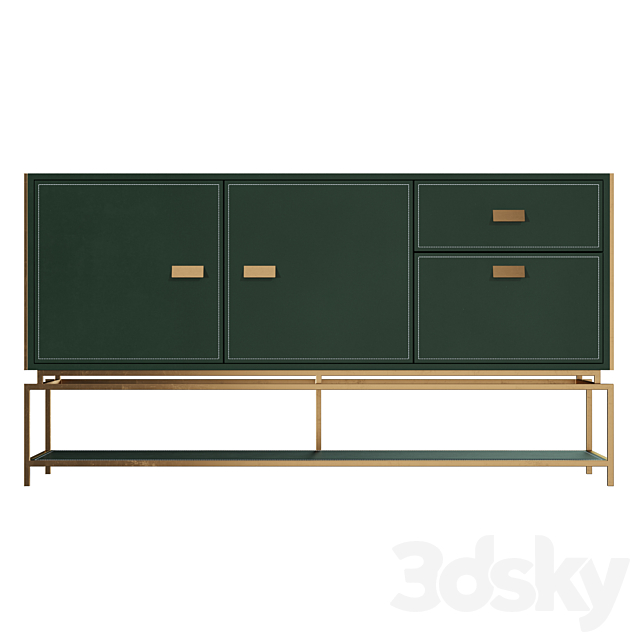 Chest of drawers green Arabel 3DSMax File - thumbnail 3