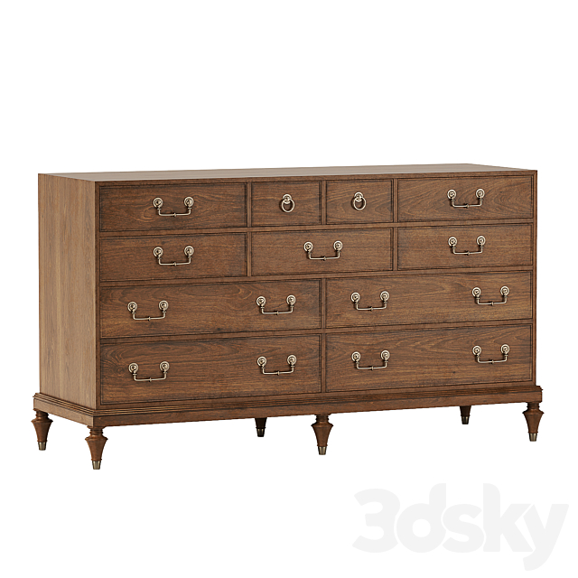 Chest of drawers Hickory White 425-31 3ds Max - thumbnail 1