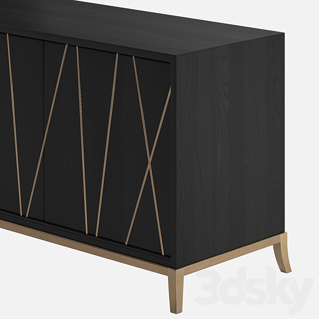 Chest of drawers Hooker Furniture Console 64in 3DSMax File - thumbnail 2