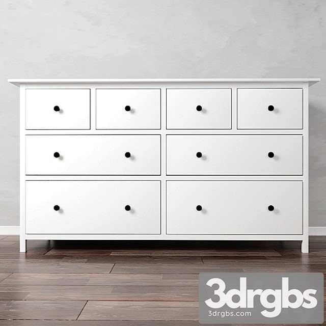 Chest of drawers ikea hemnes with 8 drawers 2 3dsmax Download - thumbnail 1