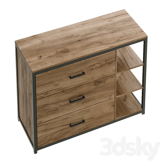 Chest of drawers Loft (divan.ru) 3ds Max - thumbnail 3