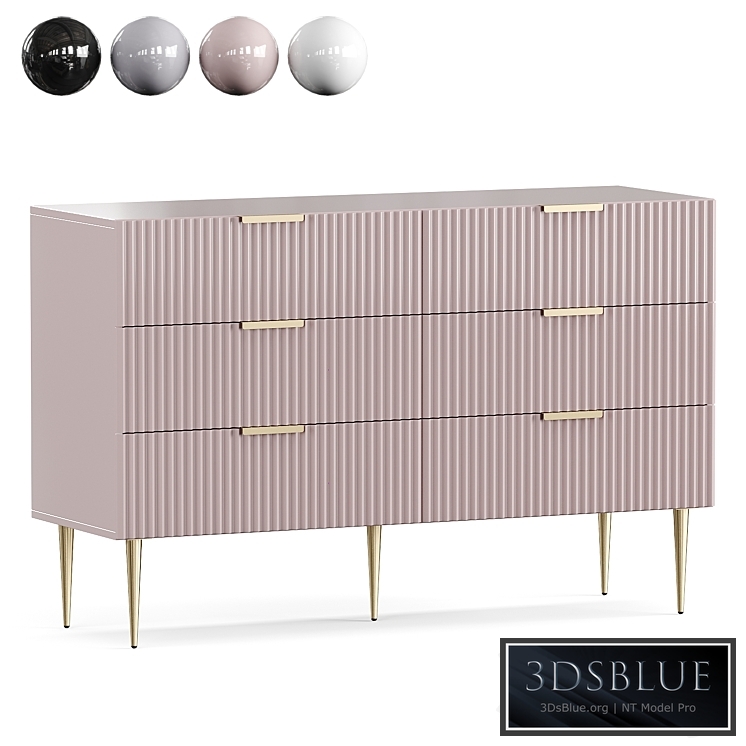 Chest of drawers LUXURY CHIC 3DS Max - thumbnail 3