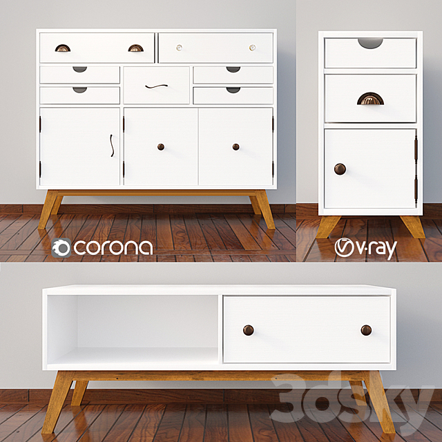 chest of drawers Lydia 03 3DSMax File - thumbnail 1