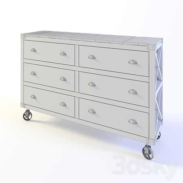 Chest of drawers MANUFACTURE Loft Art 3DSMax File - thumbnail 3