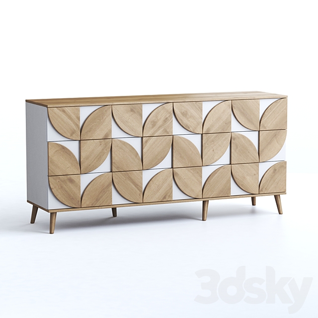 Chest of drawers Modern-2 3DS Max Model - thumbnail 2