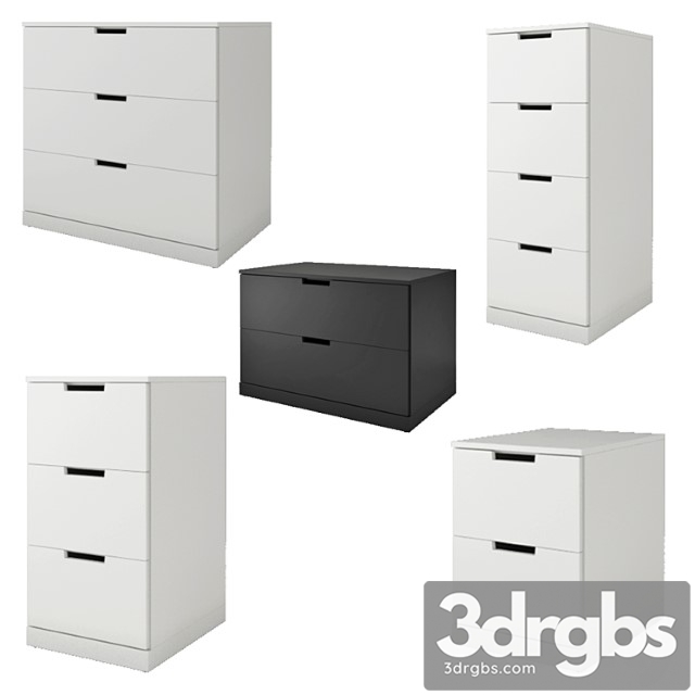 Chest of drawers nordley ikea 04 2 3dsmax Download - thumbnail 1