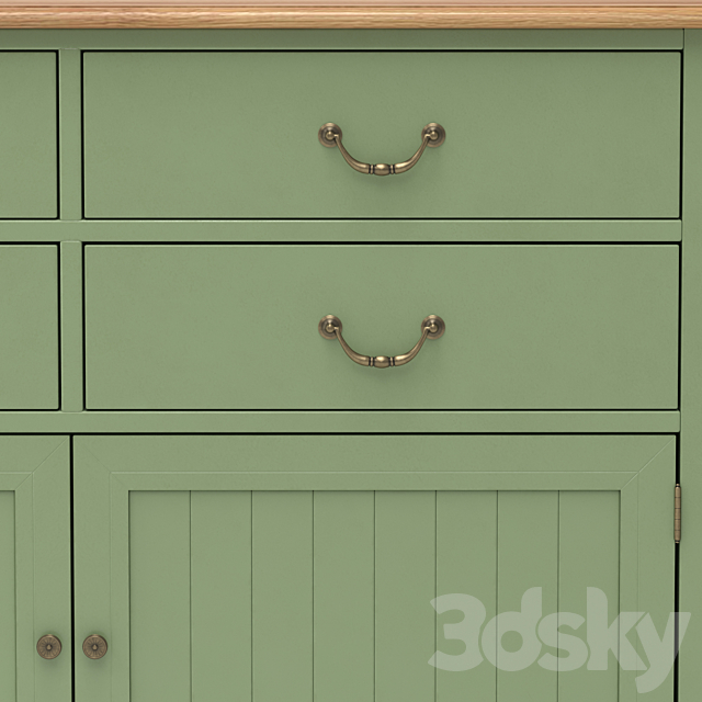 Chest of drawers Olivia for 4 drawers 3DS Max Model - thumbnail 3