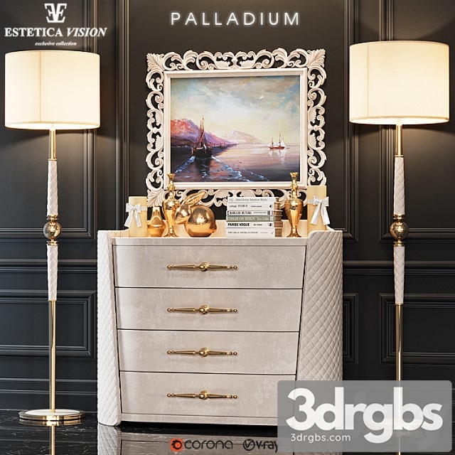 Chest of drawers palladium 2 3dsmax Download - thumbnail 1