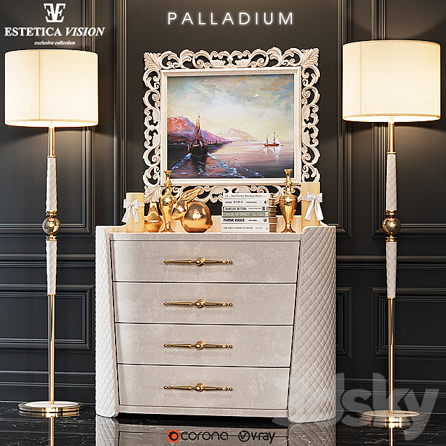 Chest of drawers Palladium 3DSMax File - thumbnail 1