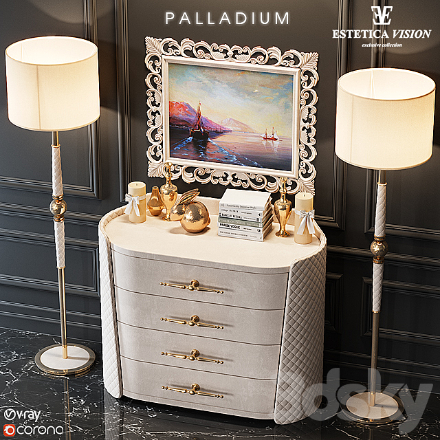 Chest of drawers Palladium 3DSMax File - thumbnail 2