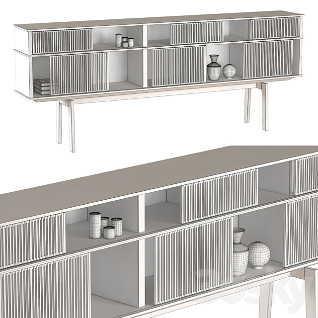 Chest of drawers Poltrona Frau Lloyd 3DS Max Model - thumbnail 2