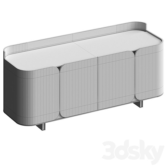 Chest of drawers rounded 3DSMax File - thumbnail 3