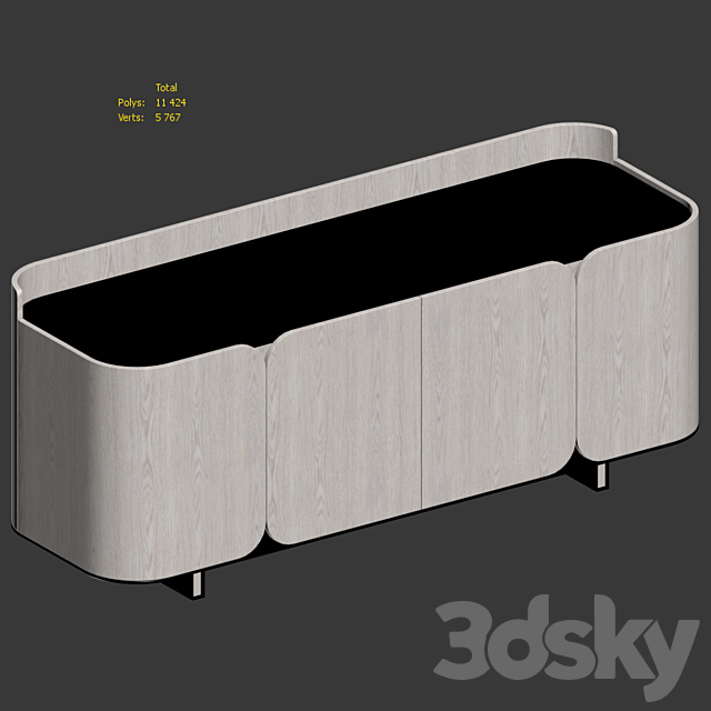 Chest of drawers rounded 3DSMax File - thumbnail 5