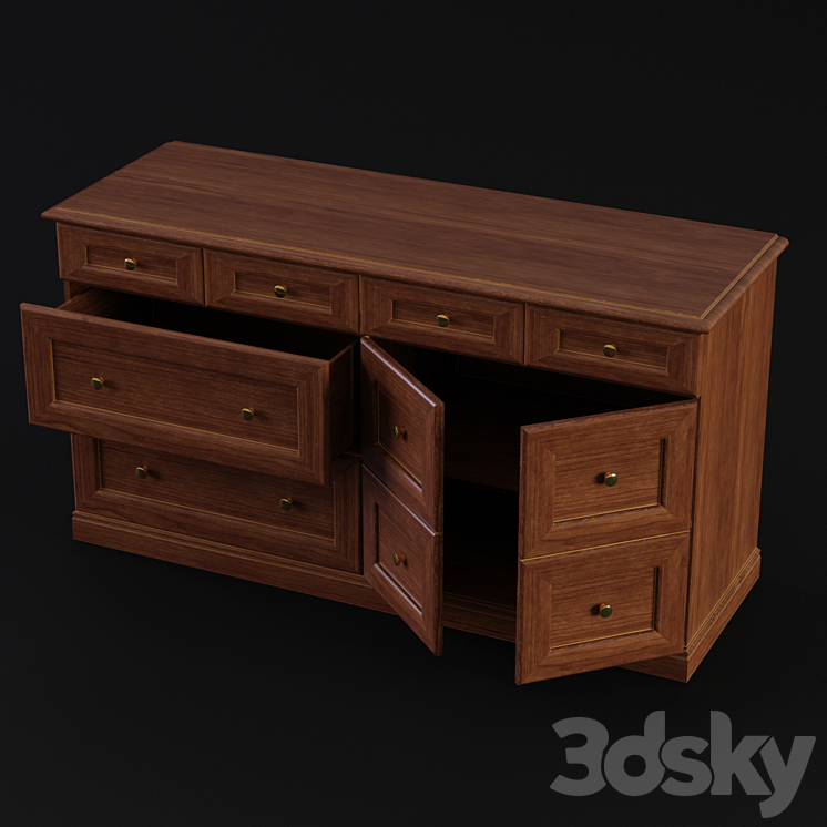 Chest of drawers. Sameba 3DS Max - thumbnail 2