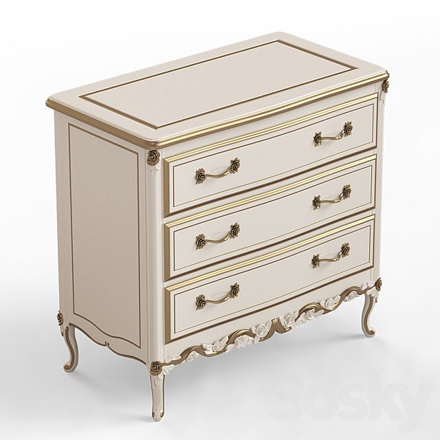 Chest of drawers Savio Firmino 1920 3DS Max Model - thumbnail 2