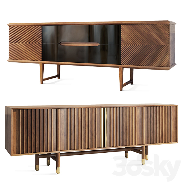 Chest of drawers sideboard . Pietra Wood Safa tvstand 3ds Max - thumbnail 1