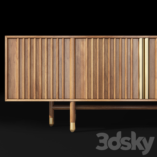 Chest of drawers sideboard . Pietra Wood Safa tvstand 3ds Max - thumbnail 2