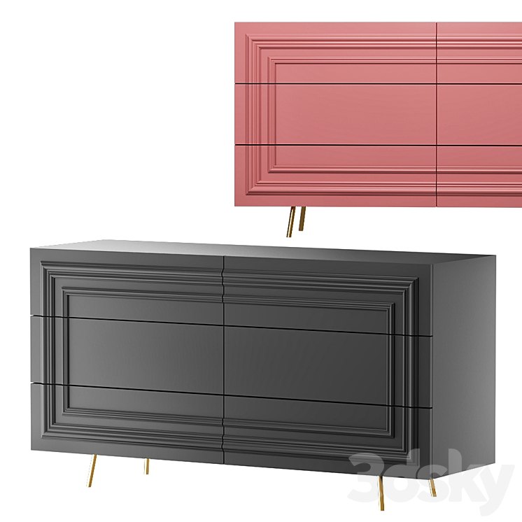 chest of drawers tissedo 3DS Max Model - thumbnail 3