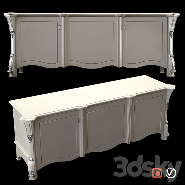 Chest of drawers TV CASA +39 Prestige Laccato 3ds Max - thumbnail 1