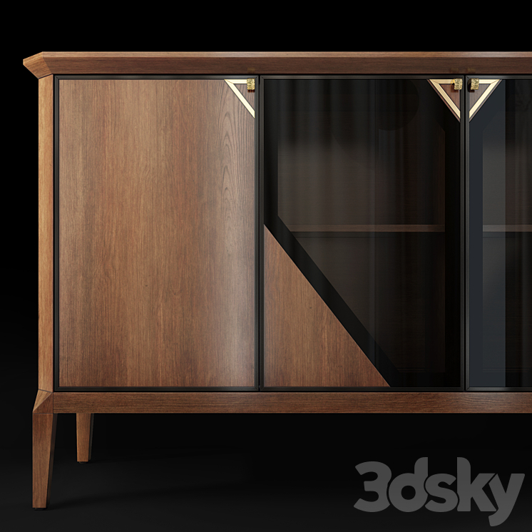 Chest of drawers TV stand Seattle Belfan Seattle 3DS Max Model - thumbnail 2