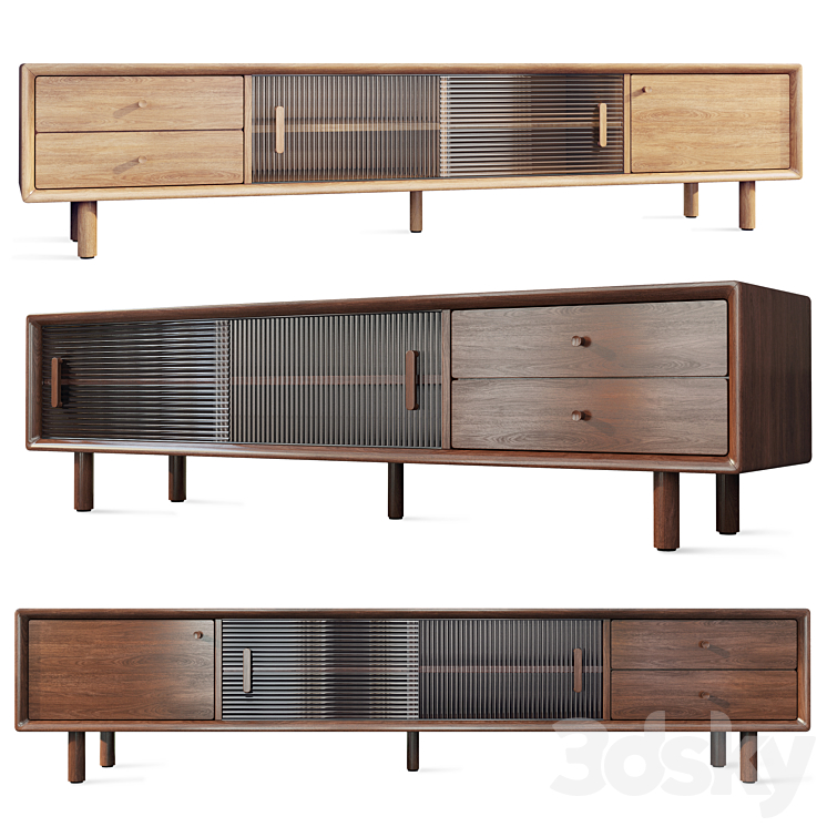 Chest of drawers Tvstand sideboard Mid Century. Decor Diva 3DS Max Model - thumbnail 1