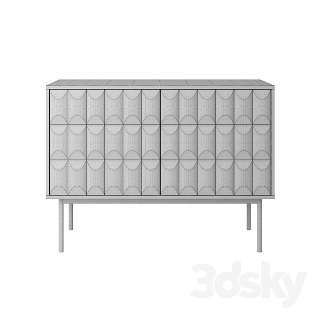 Chest of drawers Unique Furniture 3DS Max Model - thumbnail 3