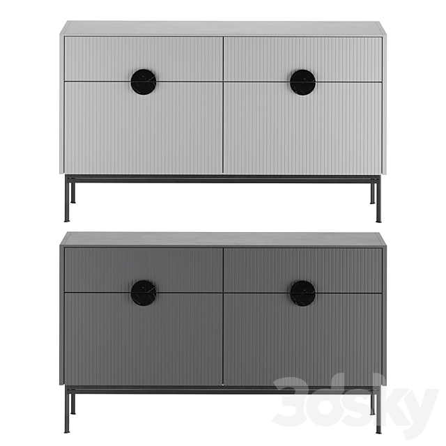 Chest of drawers UNO 3DS Max Model - thumbnail 3