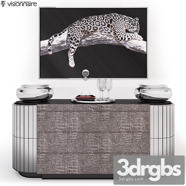 Chest of drawers vaslav ipe cavalli (visionnaire) 2 3dsmax Download - thumbnail 1